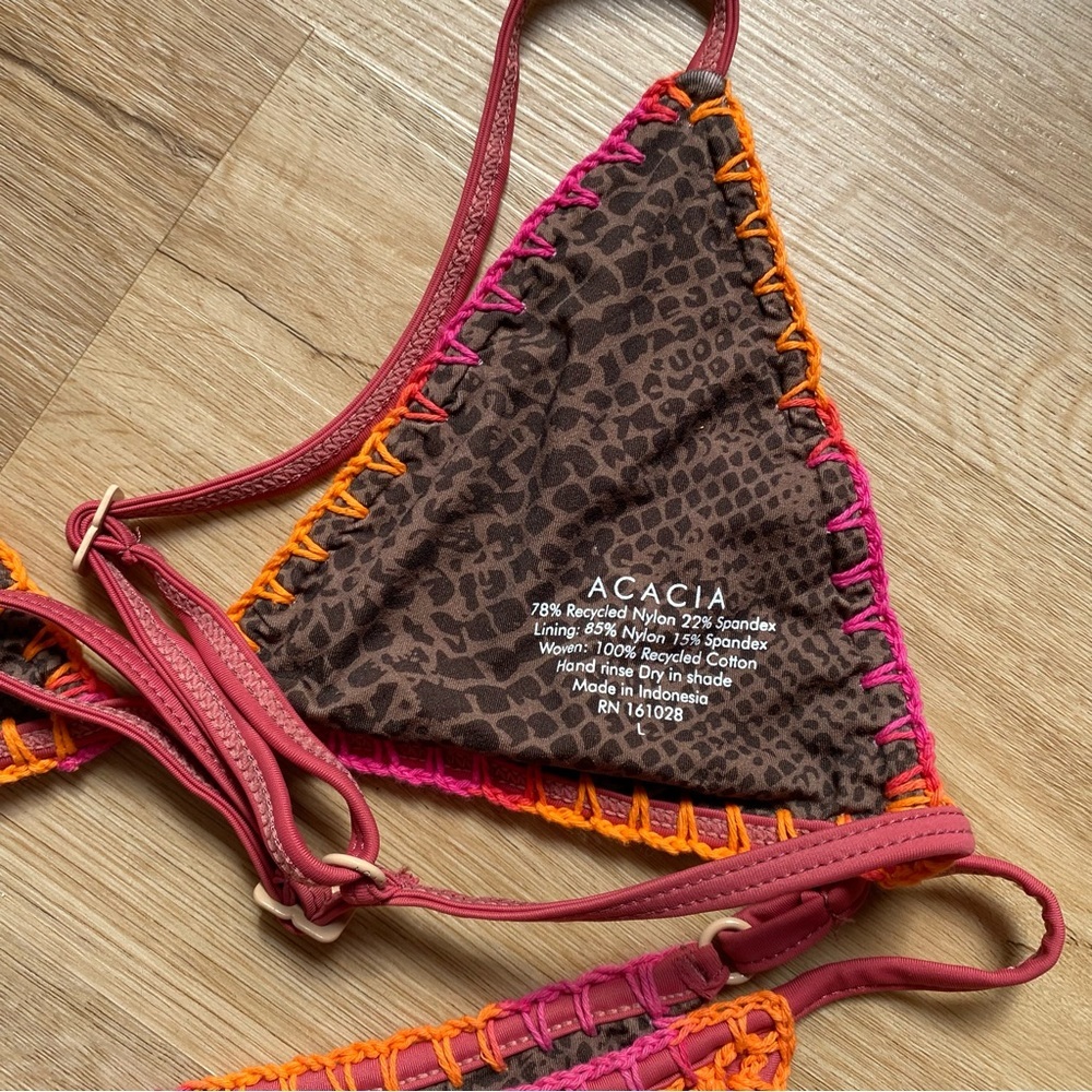 Free People x Acacia Lisboa Crochet bikini Top & Bottom large top XLarge bottom - Picture 9 of 10